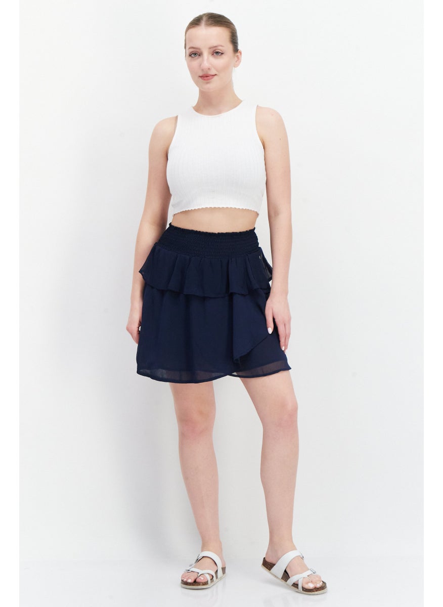 Pepe Jeans Women Plain Mini Skirts, Navy  - Image 4