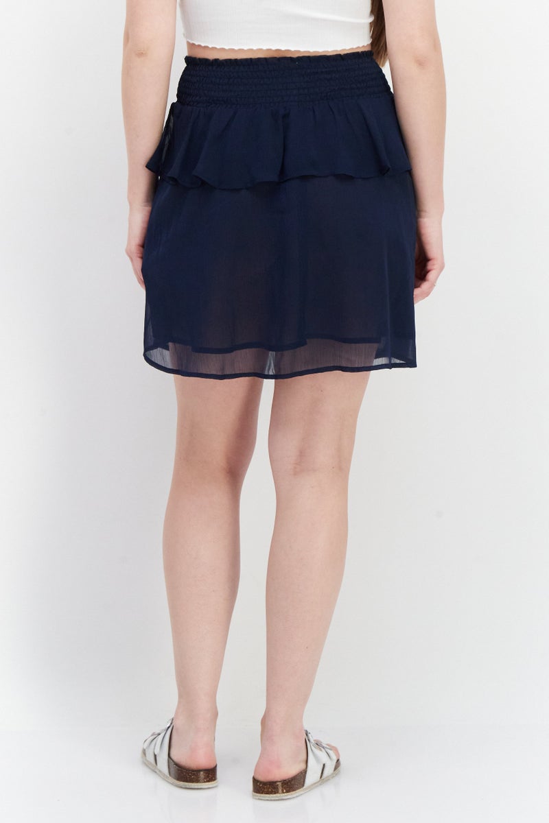 Pepe Jeans Women Plain Mini Skirts, Navy - Image 2