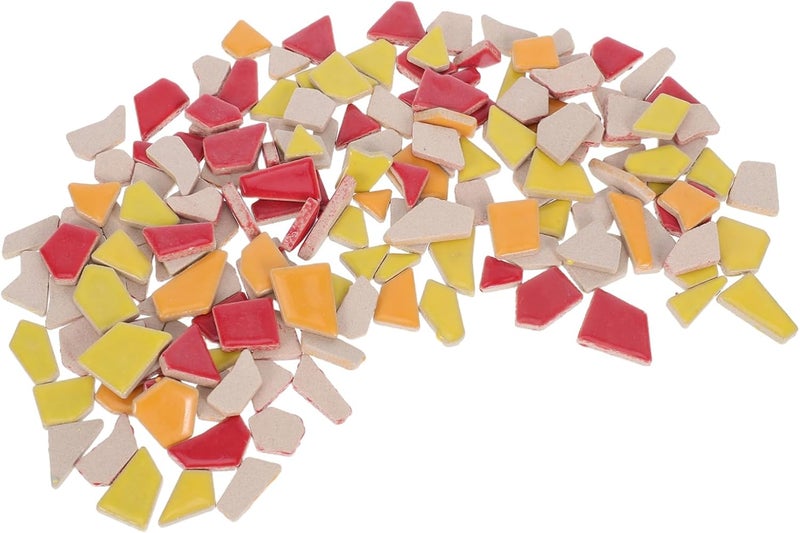 Angoily DIY Mosaic Ceramic Tiles for Crafts Irregular Mixed Colors for Home Decoration Art Projects and Flowerpots Pack - Image 1