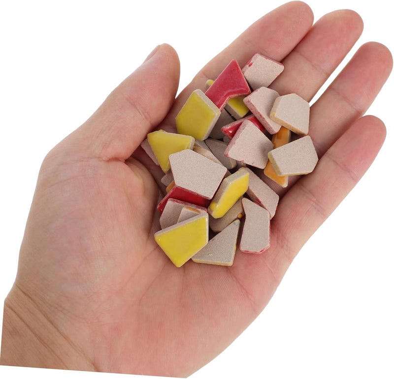 Angoily DIY Mosaic Ceramic Tiles for Crafts Irregular Mixed Colors for Home Decoration Art Projects and Flowerpots Pack - Image 4