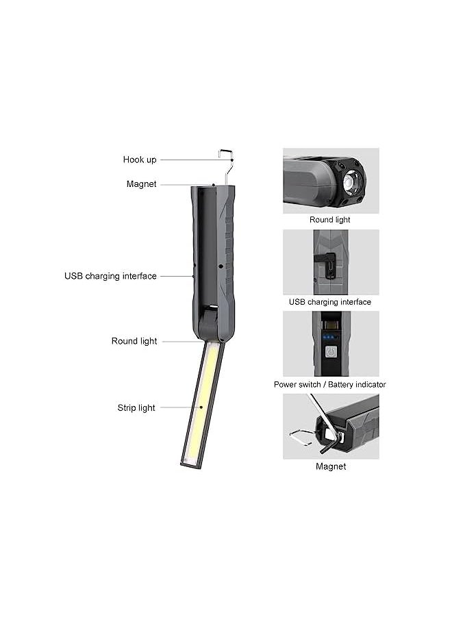 PROMASS promass Lifestyle Outdoor 5W Flashlight with Foldable Stand - Black/Sandy Brown  - Image 3