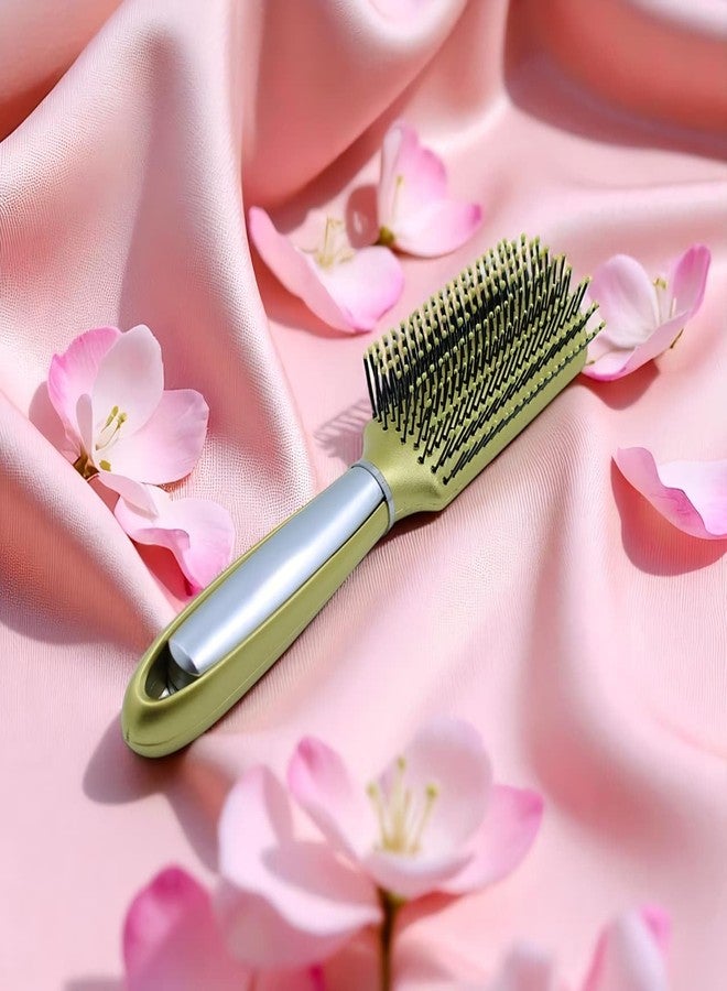 ADHVIK مشط تصفيف الشعر - متعدد الألوان - فرشاة شعر مسطحة مضادة للكهرباء الساكنة لفك تشابك الشعر بمقبض مريح - مثالية لجميع أنواع الشعر - أداة للعناية بالشعر بجودة صالونات التجميل - Image 4