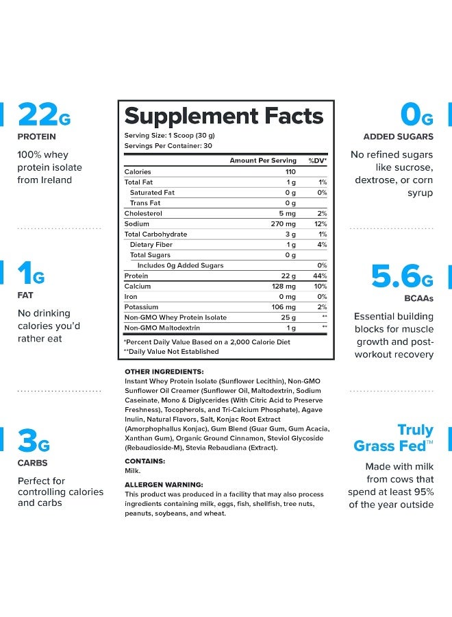 LEGION Whey+ Protein whey Isolate from Grass Fed Cows - Whey Protein Isolate Powder Low Calorie, Non-GMO, Sugar Free, Lactose and Gluten Free, All Natural Protein Powder for Men & Women (30 Servings) - Image 2