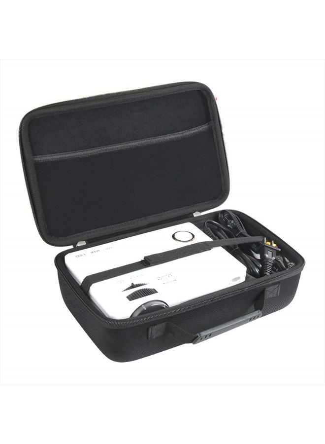 Hard Travel Case for QXK 2022 Upgraded 7500Lumens Mini ProjectorProjector/QKK Mini Projector 4500Lumens Portable LCD Projector (Case for Projector+Power Cable)