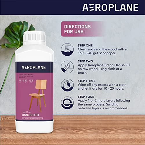 AEROPLANE - Danish Oil - Unique Linseed Oil Blend for Wood Finishing & Restoration - Natural Finish | 100 ML - Image 4