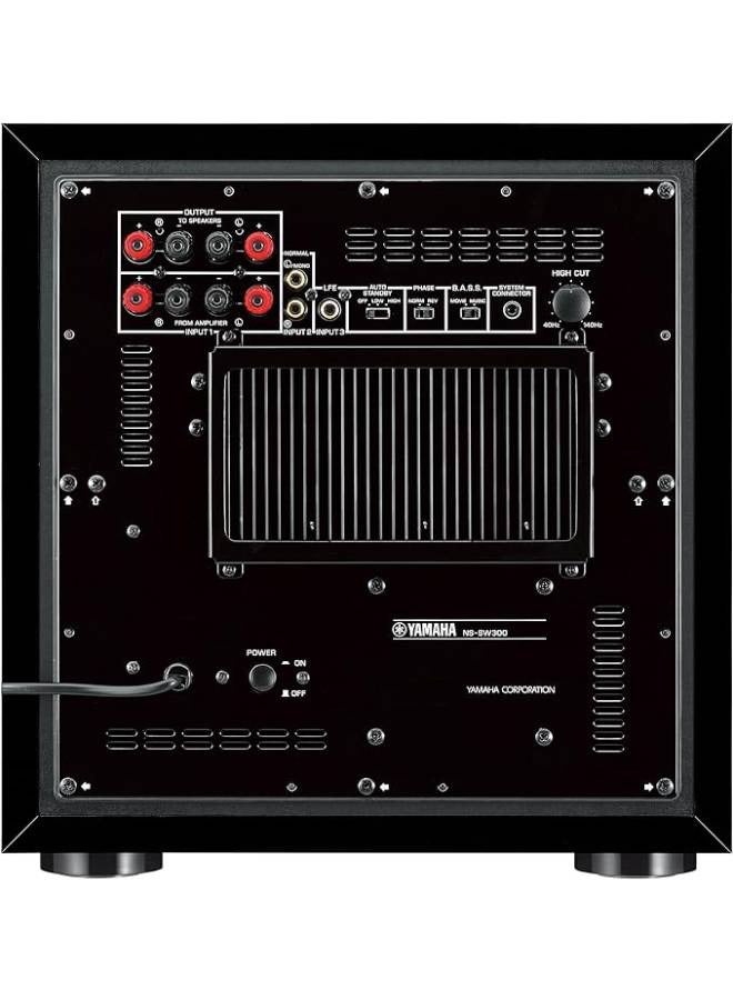 Yamaha NS-SW300PN 20-160 Hz 250W Powered Subwoofer, Piano Black - Image 2