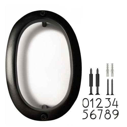 NACH Floating House Numbers 6 inch Aluminum Black House Numbers for Outside Number 0 Door Numbers with Mounting Hardware