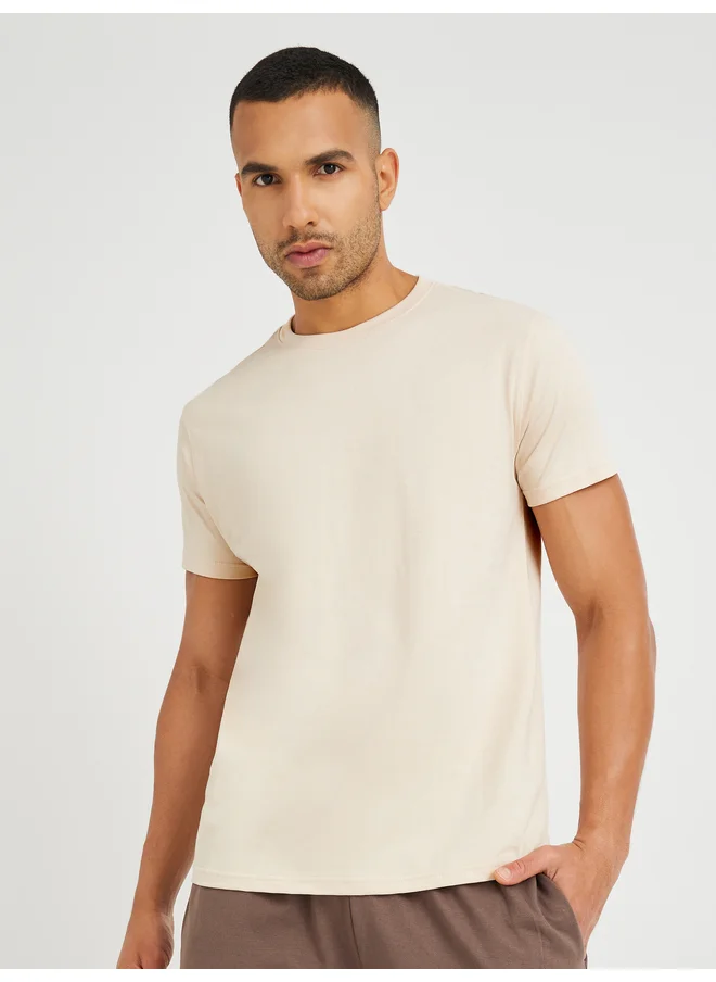 Styli Styli Solid Short Sleeve Crew Neck T-Shirt