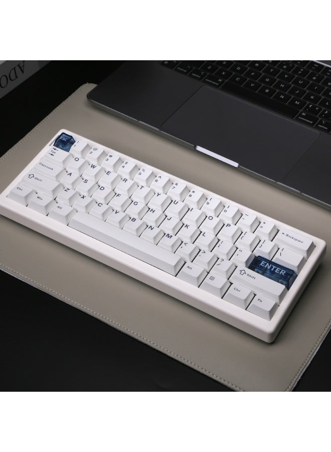 QK61 V2 Three-Mode Mechanical Keyboard VIA/QMK Wireless Bluetooth Gasket Structure Mechanical Keyboard-Color:Black  - Image 2