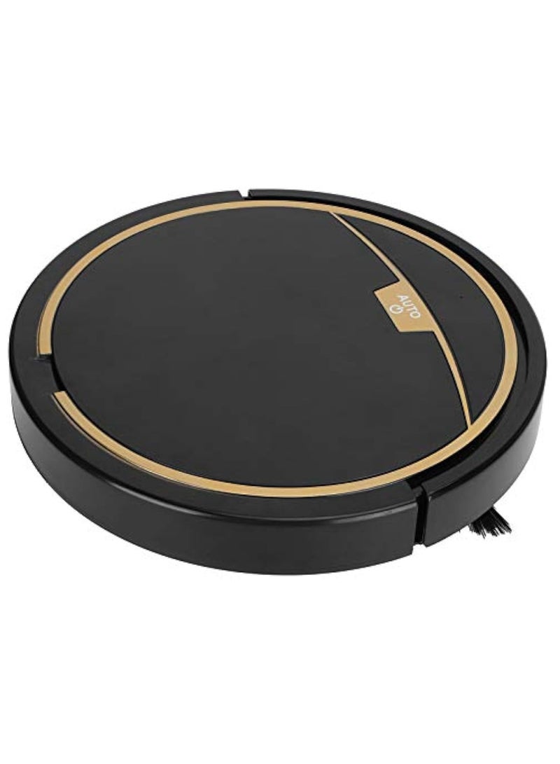 عربست روبوت كنس، 2800 باسكال مكنسة كهربائية روبوتية 2800 باسكال مكنسة كهربائية روبوتية USB ذكية عن بعد للأرضيات للاستخدام المنزلي، مناسبة لغرفة النوم والمطبخ وغرفة المعيشة والحمام وأي ركن من أركان المنزل (أسود) - Image 1