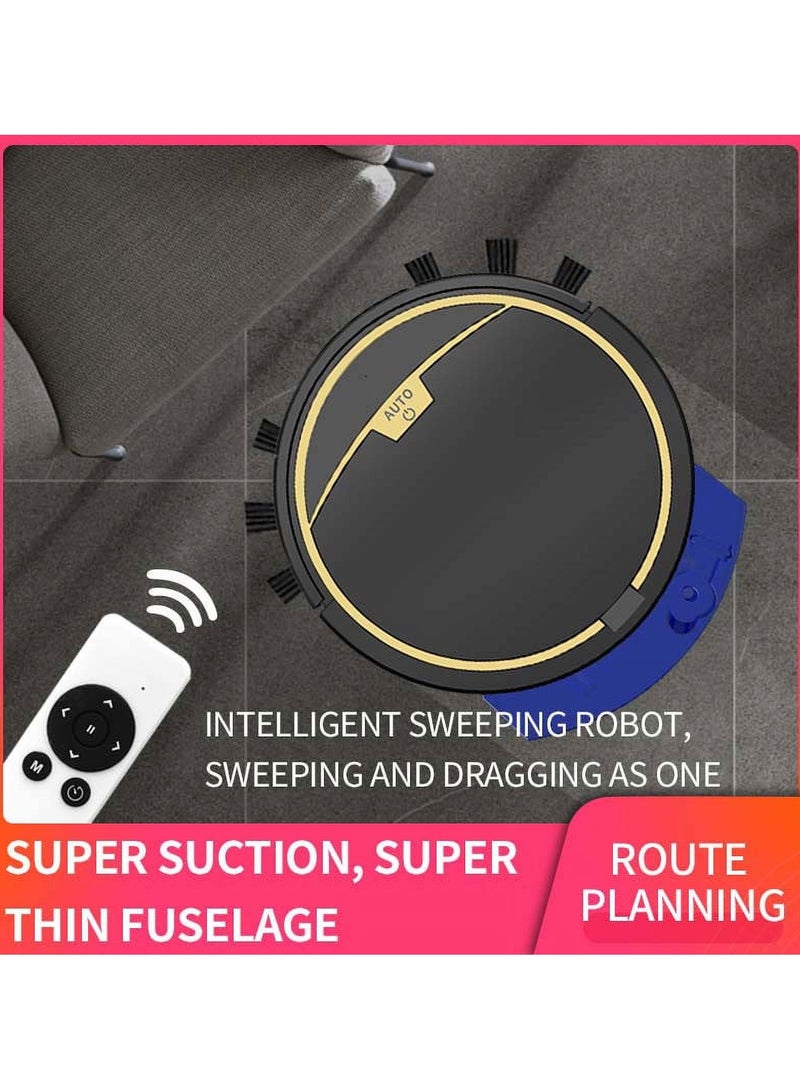 عربست روبوت كنس، 2800 باسكال مكنسة كهربائية روبوتية 2800 باسكال مكنسة كهربائية روبوتية USB ذكية عن بعد للأرضيات للاستخدام المنزلي، مناسبة لغرفة النوم والمطبخ وغرفة المعيشة والحمام وأي ركن من أركان المنزل (أسود) - Image 4