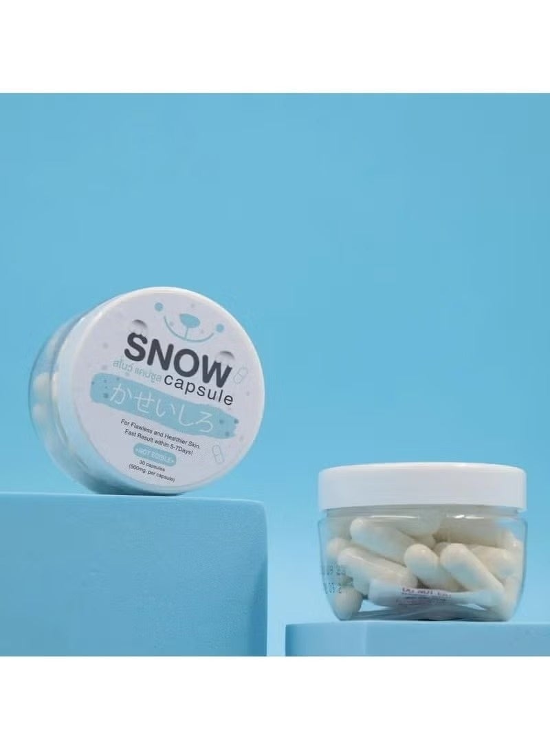 Snow Capsule – Skincare Lotion Enhancer | 30 Capsules (500mg) for Healthy & Bright Skin - Image 2