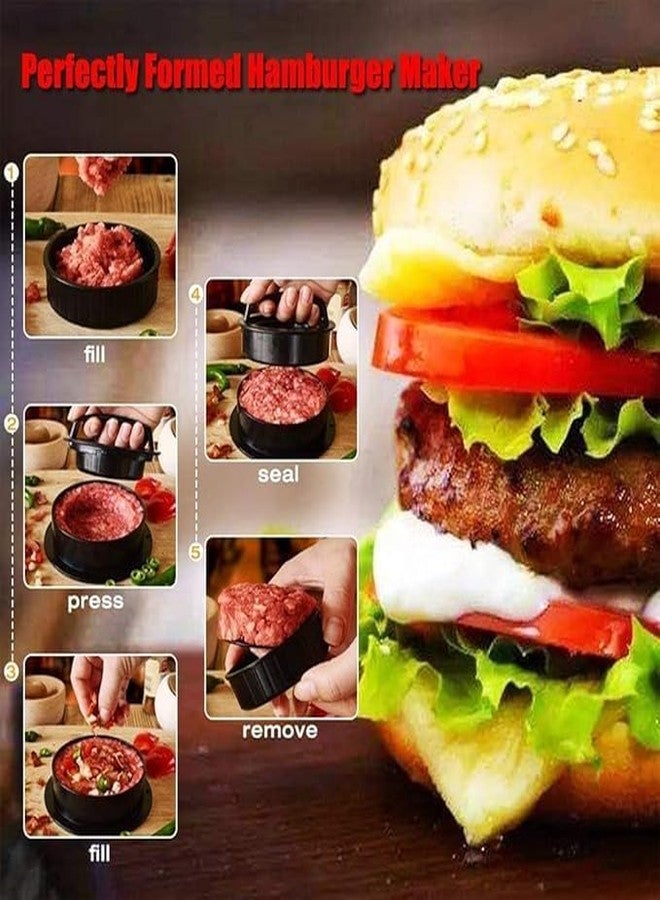 Vroxy Portable Stackable Kitchen Burger Patty Shaper Sandwich Maker Ring Mold Press Multi Size for Stuffed Burger (1Pcs) - Image 5