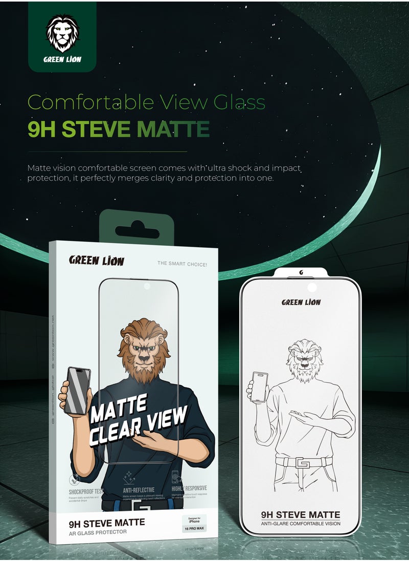 iPhone 16 Pro Max Privacy Glass Protector / 9H Steve Matte / Scratch Resistant / Anti-Peeping / Anti Fingerprint / Grease Resistance / Highly Responsive / Oleophobic Coating - Clear