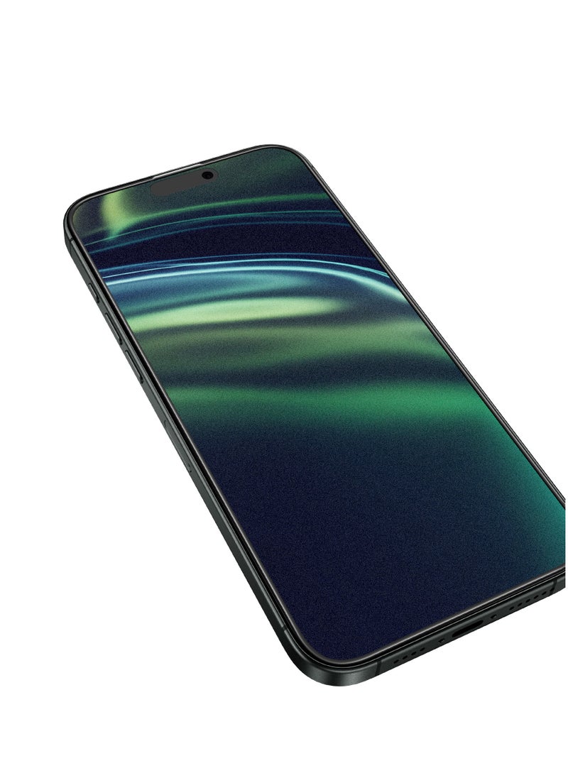 iPhone 16 Pro Max Privacy Glass Protector / 9H Steve Matte / Scratch Resistant / Anti-Peeping / Anti Fingerprint / Grease Resistance / Highly Responsive / Oleophobic Coating - Clear