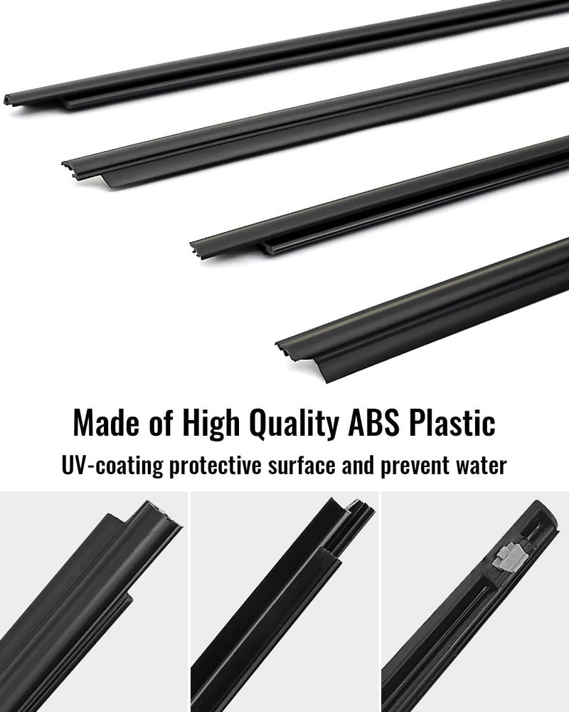 TIKSCIENCE Weatherstrip Window Moulding Trim Seal Belt for Toyota Sequoia 2008-2020 - Image 5