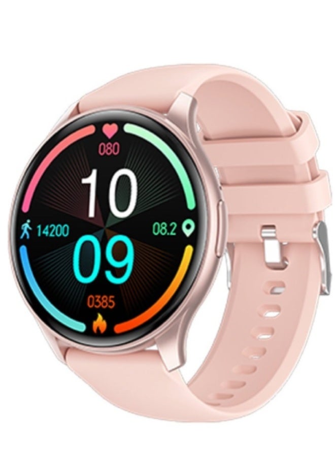 AROAQ ZW60 Smart Watch – 1.43" AMOLED HD Display, Bluetooth Calling, Fitness Tracker, SpO2 & BP Monitoring, IP68 Waterproof, Men & Women - Pink - Image 1