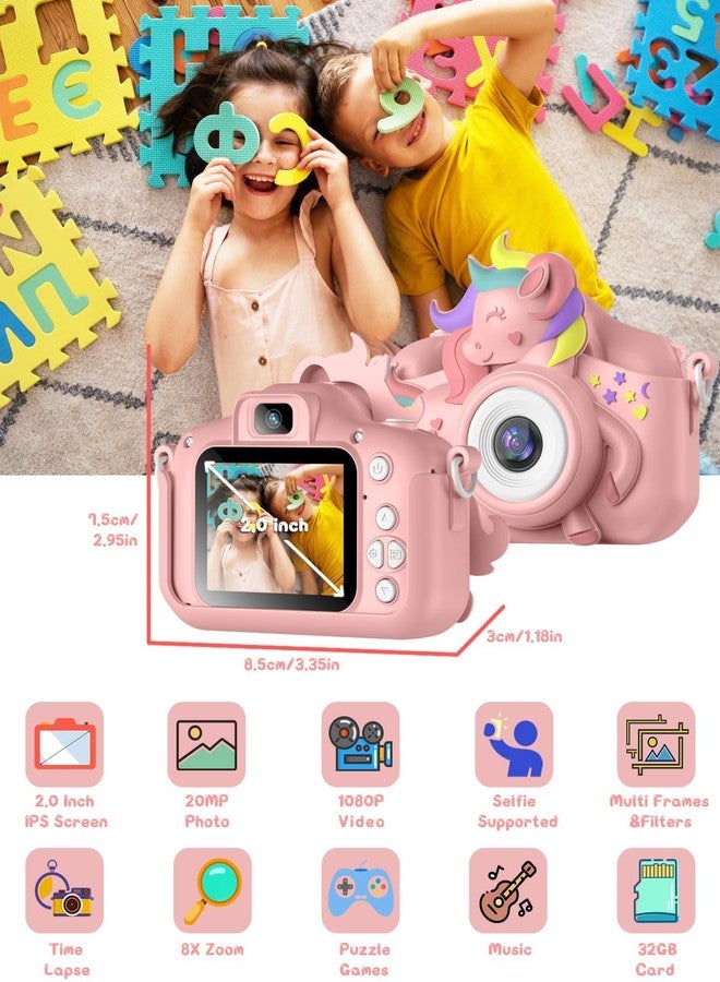 Gofunly Kids Camera for 3-8 Years Old Toddlers Childrens Boys Girls Selfie Camera 20 MP HD 1080P IPS Screen Dual Digital Toy Camera for Kids Christmas Birthday Gifts with 32Gb Card - Image 2