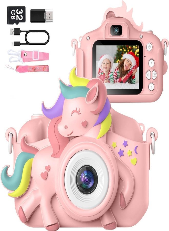 Gofunly Kids Camera for 3-8 Years Old Toddlers Childrens Boys Girls Selfie Camera 20 MP HD 1080P IPS Screen Dual Digital Toy Camera for Kids Christmas Birthday Gifts with 32Gb Card - Image 1