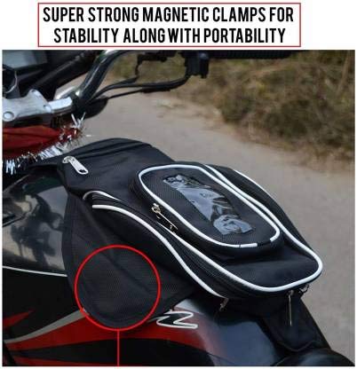 SELVIKE Motorcycle Tank Bag, Universal Waterproof with Strong Magnetic Gas (Tank Bag with Phone Window) | Nylon - Image 2