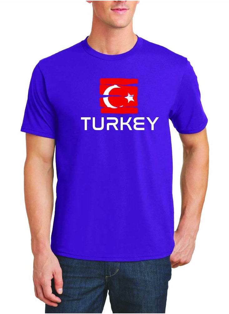 Generic - Turkey Adult Mens T-Shirt - Round Neck Short Sleeve Cotton T-Shirt - Great Gift for Travelers Fun Turkish Design - Soft and Comfortable Tshirt - Image 1