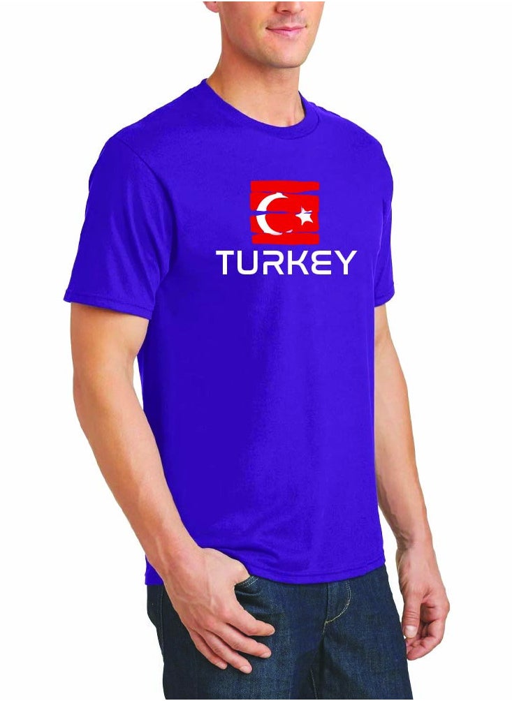 Generic - Turkey Adult Mens T-Shirt - Round Neck Short Sleeve Cotton T-Shirt - Great Gift for Travelers Fun Turkish Design - Soft and Comfortable Tshirt - Image 1