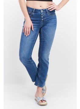 Zero Women Slim Fit Washed Stretchable Denim Jeans, Blue  - Image 1