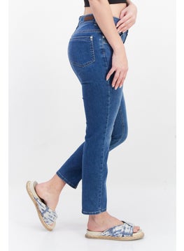 Zero Women Slim Fit Washed Stretchable Denim Jeans, Blue  - Image 3