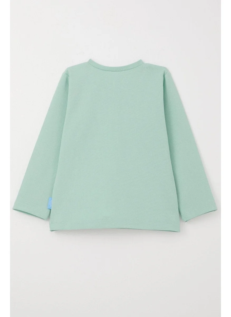Breeze Baby Boy Long Sleeve T-Shirt Basic 9 Months-3 Years, Aqua Green