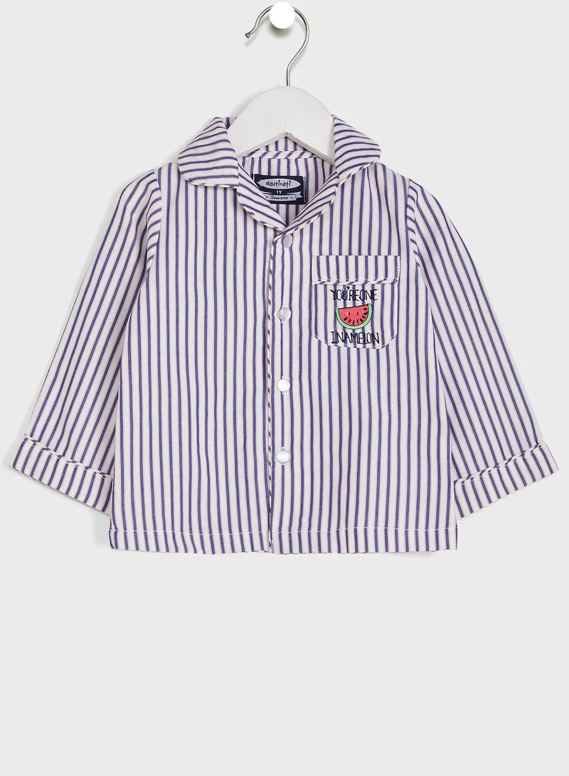 Nautinati Striped Cotton Night Suit