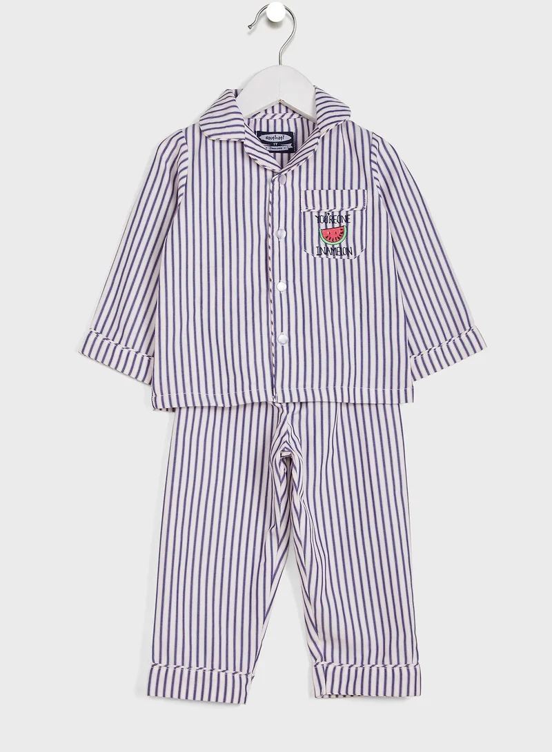 Nautinati Striped Cotton Night Suit