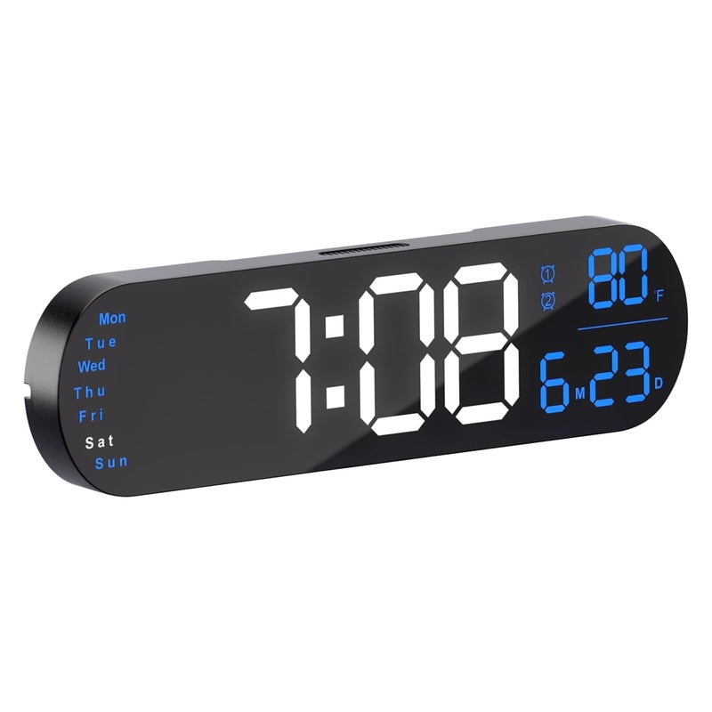 Astrometric 15-Inch Digital Wall Clock with Large LED Display – Remote Control, Auto-Dimming, Night Light, Date, Day, Temperature, DST Function – Ideal for Living Room, Bedroom (Digital Wall Clock 13.7 Inch) - Image 1