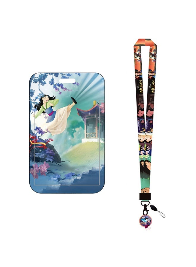 NIBEMINENT 1 - Piece MulanABS Kpop Photo Card Holder Pendant Key Chain ID Badge Holder ID Card Holder Photo Card Protector for School ID Office ID Access Card for Women Girls