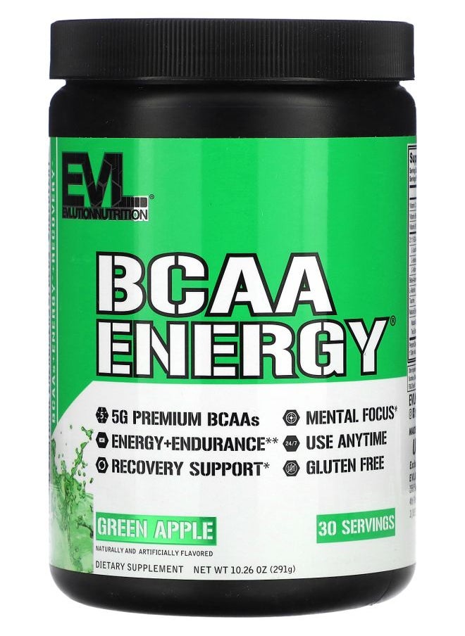 EVLUTION NUTRITION BCAA Energy Green Apple 10.26 oz (291 g) 