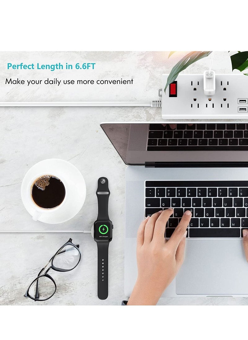 Generic - DPL Portable Smart USB Watch Charger Cable for Apple iWatch (Series 5/4/3/2) - White - Image 1