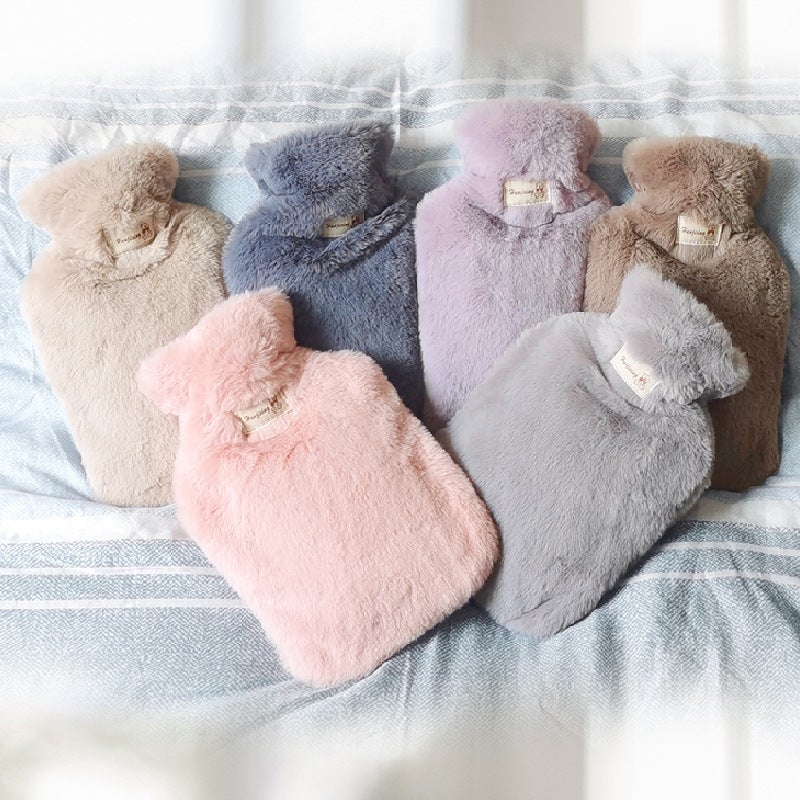 Spot Logo Thickeneded Plush Cloth Cover Hand Warmer Bag Water Bag Filled With Water Water Bag Hand Warmer Pvc - Image 5