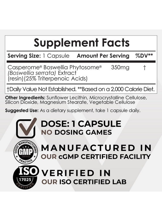 Nootropics Depot كبسولات نوتروبيكس ديبوت بوسويليا فيتوسوم | 350 ملغ | كاسبيروم | 25% أحماض تريترينويك | بوسويليا سيراتا | لبان | صحة المفاصل | 30 حبة - Image 2