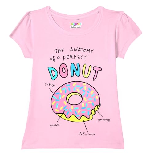 Kuchipoo Girls Regular Fit Half Sleeves Cotton T-Shirts (KUC-TSHRT-476, 6-7 Years, Multi-Colored) - Image 4