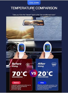 Mi VAZA Car Windshield Sun Shade - Foldable Sunshade - UV protection - Keep Vehicle Cool - 140x75cm  - Image 5