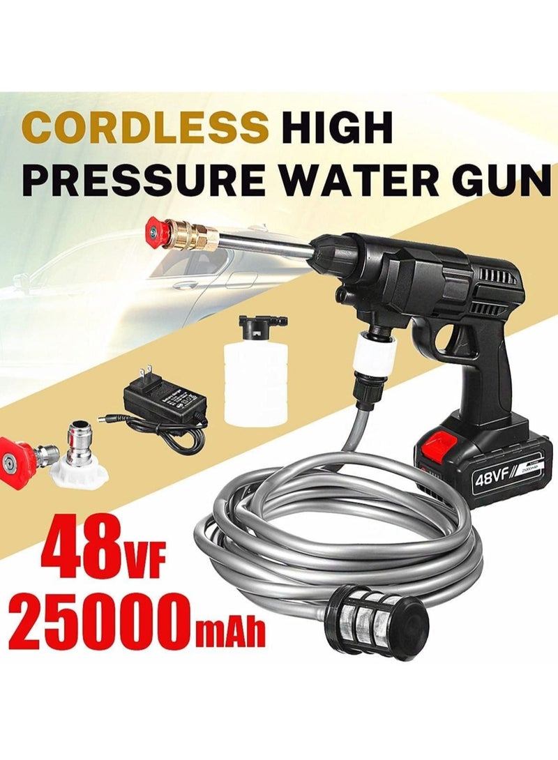 ELTRAZONE 48V 25000mAh 30Bar Cordless High Pressure Car Washer with Nozzles Water Gun Set Garden Cleaning Jet Car Washing Machine - Image 4