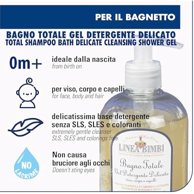 HELAN - LINEA BIMBI TOTAL SHAMPOO BATH 500ML - Image 3