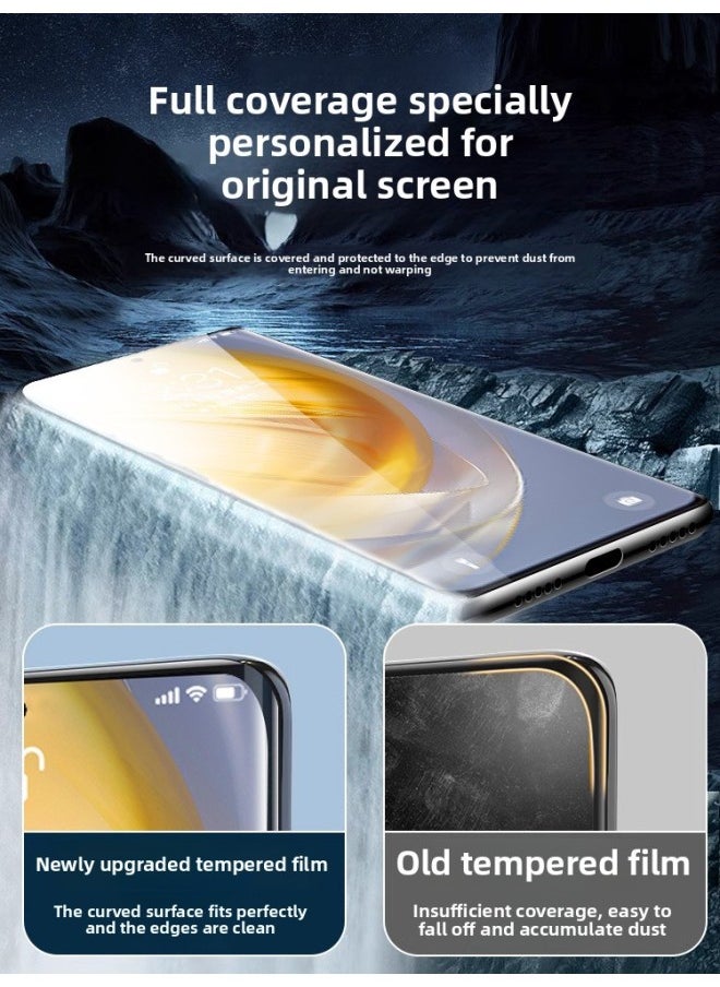 Generic - For Opporeno11 Tempered Film Reno10 Mobile Phone Film Rneo9pro Full Screen Coverage Opp7por-Colour:Full Glue Gel Film [ultra Clear 2 Pieces★Bare Metal Feel】free Film Artifact-Size:OPPO Reno5 Pro+ 5G - Image 1