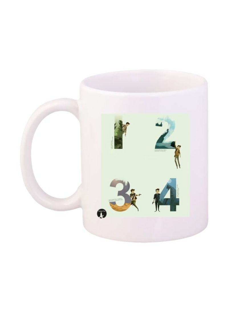 Printed Uncharted Mug White/Blue/Grey Standard Size