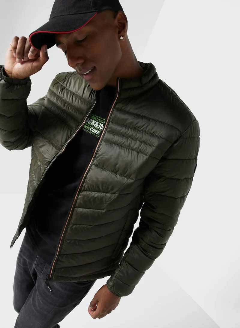 JACK & JONES Zip Through Quilted Puffer Jacket