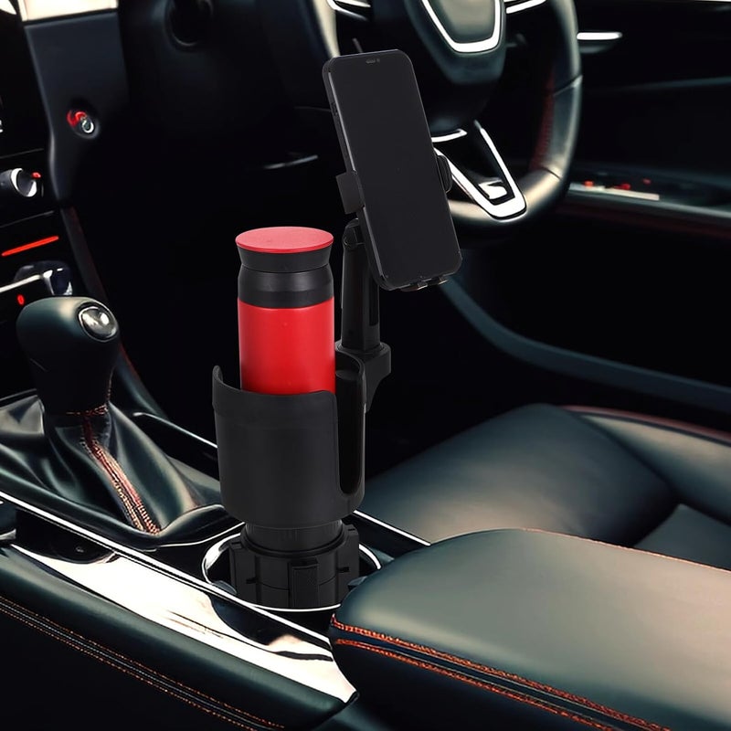 Car Cup Holder Expander with Phone Mount Large Expandable Car Drink Holder Compatible with Coffee Mugs and Water Bottles for Travel and Daily Use - Image 3
