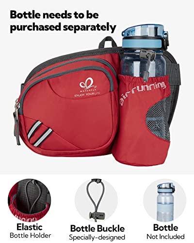 WATERFLY Fanny Pack Waist Bag: Waist Pack for Women Men with Water Bottle Holder Hiking Fanny Pack for Running Walking DogWalking Travel Cycling - Image 3