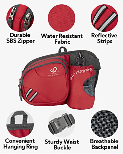 WATERFLY Fanny Pack Waist Bag: Waist Pack for Women Men with Water Bottle Holder Hiking Fanny Pack for Running Walking DogWalking Travel Cycling - Image 5