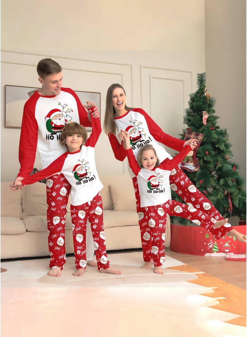 جيجيرو بيجامات عائلية لعيد الميلاد بيجامات عيد الميلاد الطويلة بيجامات شتوية متناسقة للعائلة للنساء والرجال والأطفال دافئة بأكمام طويلة ورقبة دائرية مريحة - Image 1