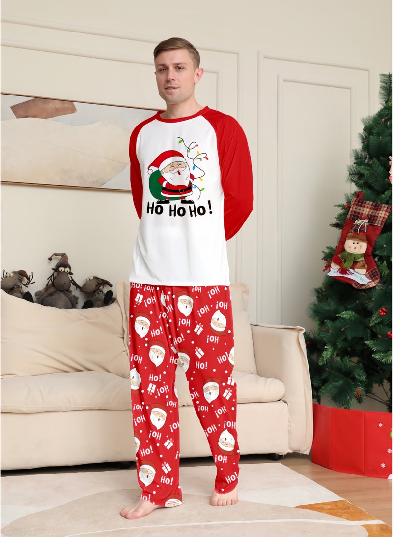 جيجيرو بيجامات عائلية لعيد الميلاد بيجامات عيد الميلاد الطويلة بيجامات شتوية متناسقة للعائلة للنساء والرجال والأطفال دافئة بأكمام طويلة ورقبة دائرية مريحة - Image 3
