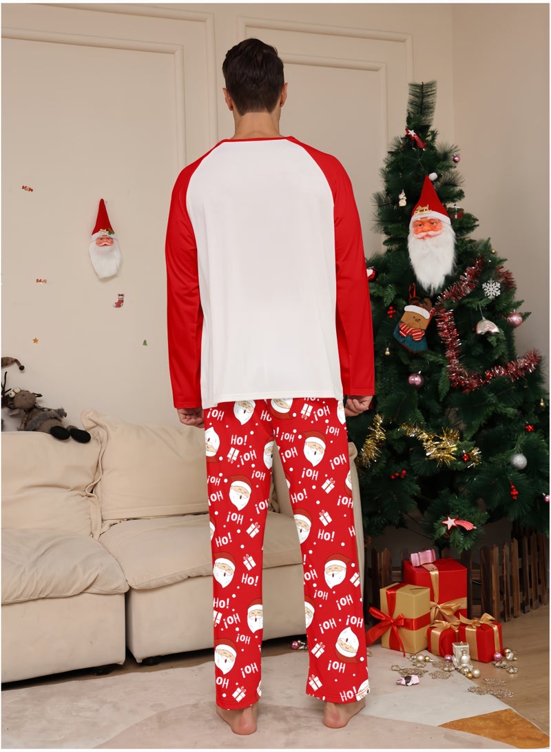 جيجيرو بيجامات عائلية لعيد الميلاد بيجامات عيد الميلاد الطويلة بيجامات شتوية متناسقة للعائلة للنساء والرجال والأطفال دافئة بأكمام طويلة ورقبة دائرية مريحة - Image 4